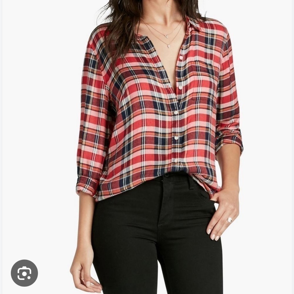 Lucky brand back overlay shirt